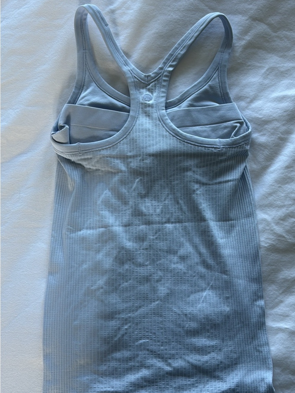 lululemon athletica Light Blue Ribbed Racerback Tank - Picture 2 of 2